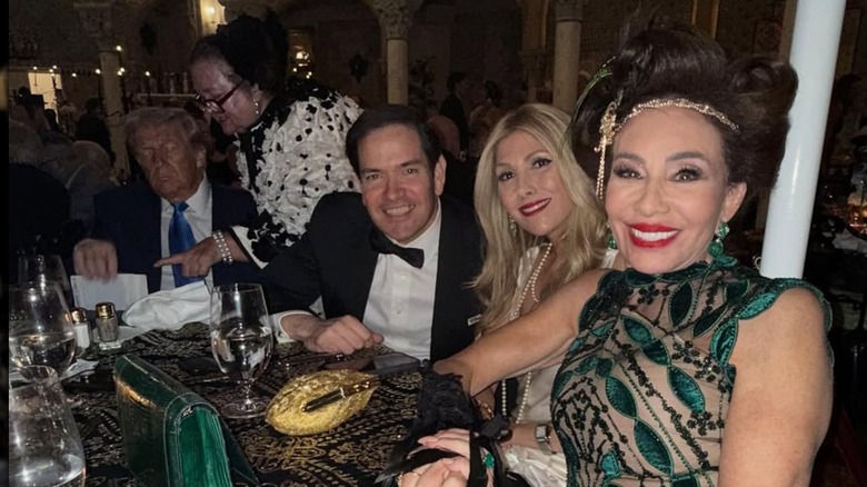 Marco Rubio, Jeanette Rubio, and Jeanine Pirro take a selfie in Mar-A-Lago in Florida (2025)
