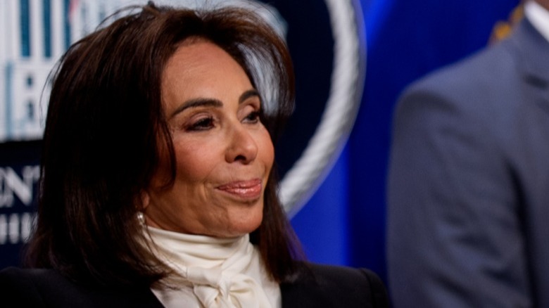 Jeanine Pirro speaks at a news conference in Washington, DC (2025)