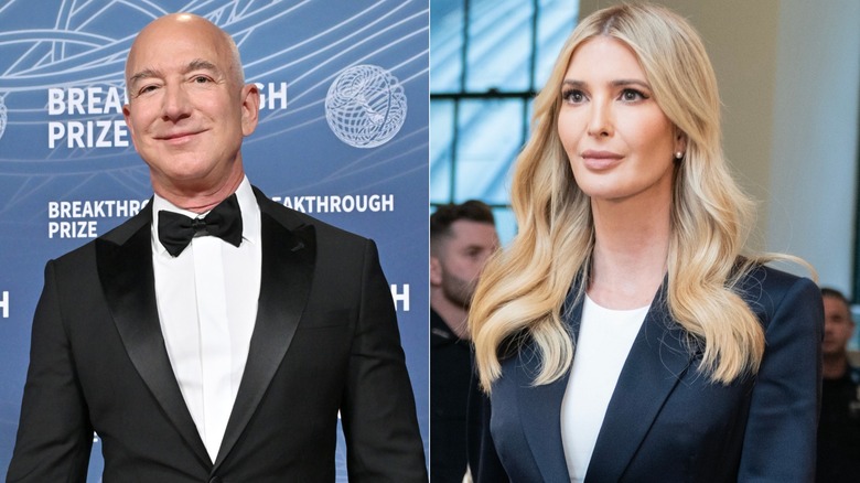 Composite image of Jeff Bezos and Ivanka Trump