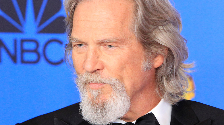 Jeff Bridges looking serious