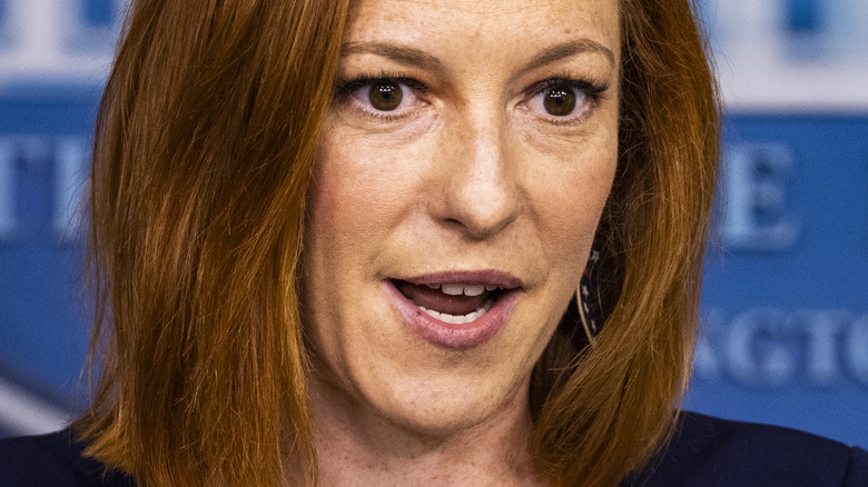 Jen Psaki in a dark suit