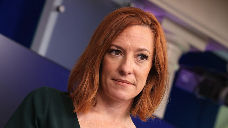 Jen Psaki in press room 