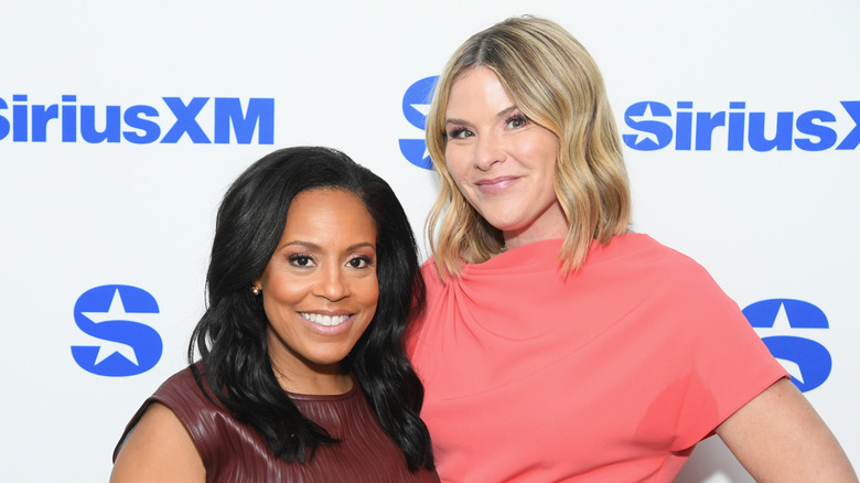 Sheinelle Jones and Jenna Bush Hager smiling