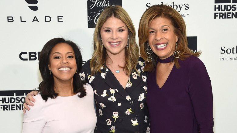 Sheinelle Jones, Jenna Bush Hager, and Hoda Kotb smiling