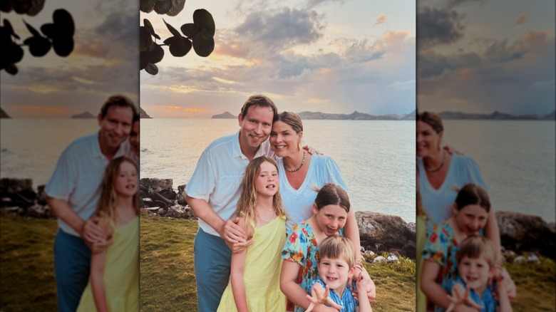 Jenna Bush Hager and her family in Nevis, 2024