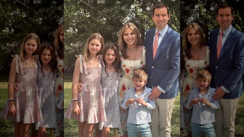 Jenna Bush Hager and her family posing during Easter 2025