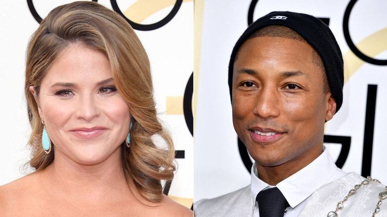 Split image of Jenna Bush Hager and Pharrell Williams