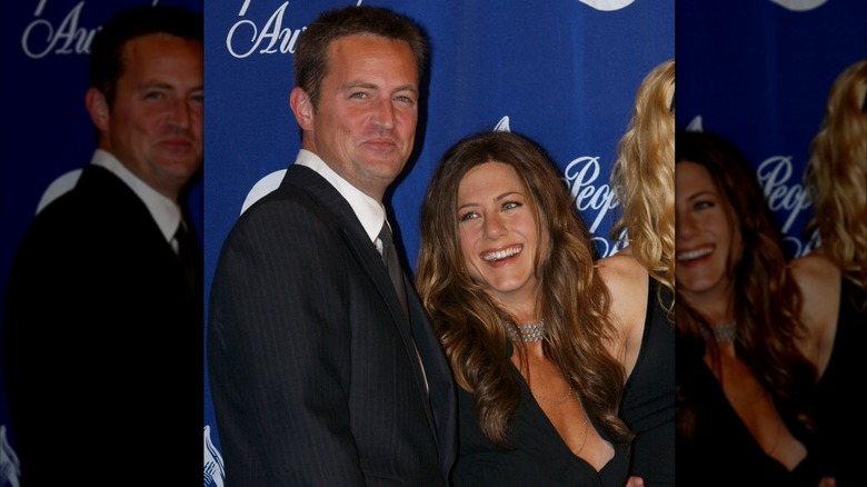 Jennifer Aniston and Matthew Perry laughing