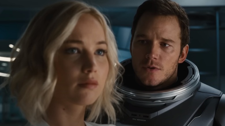 Jennifer Lawrence and Chris Pratt in "Passengers"