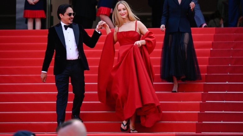 Jennifer Lawrence on the red carpet at the 76th Annual Cannes Film Festival in Cannes, France (2023)