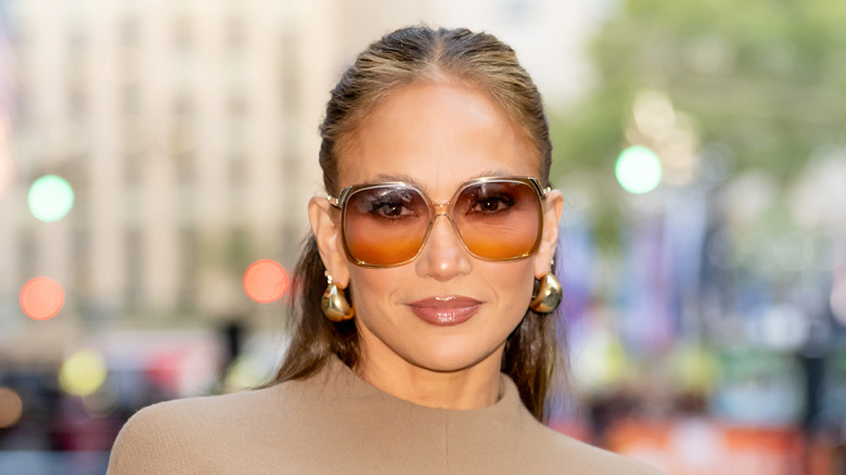 Jennifer Lopez is seen leaving NBC's "Today" show at Rockefeller Plaza on October 06, 2025 in New York City.