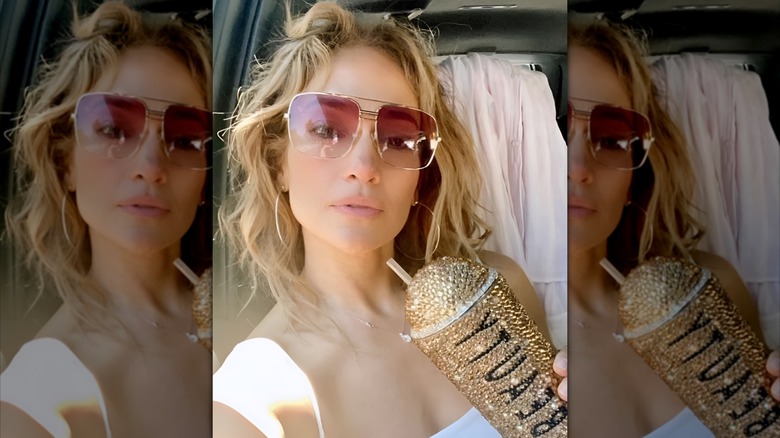 A selfie posted by Jennifer Lopez on her Instagram account in August 2021
