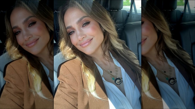 Jennifer Lopez posts a selfie on Instagram showing off her highlights