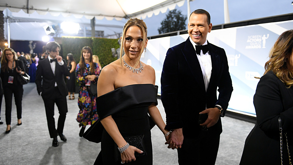 Jennifer Lopez and Alex Rodriguez at an event