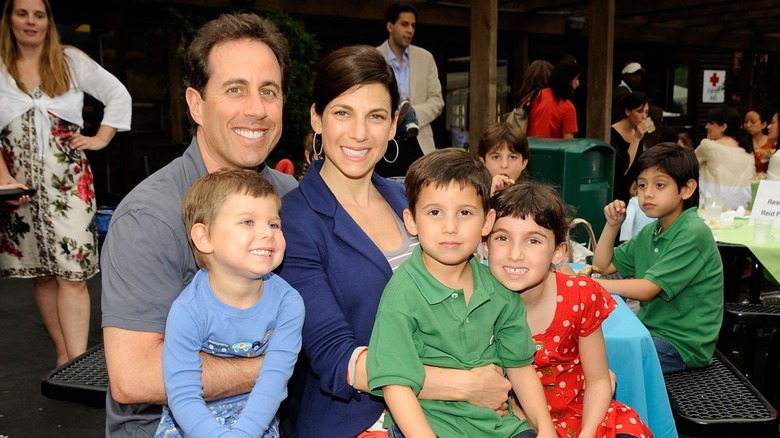 Jerry Seinfeld with his family 