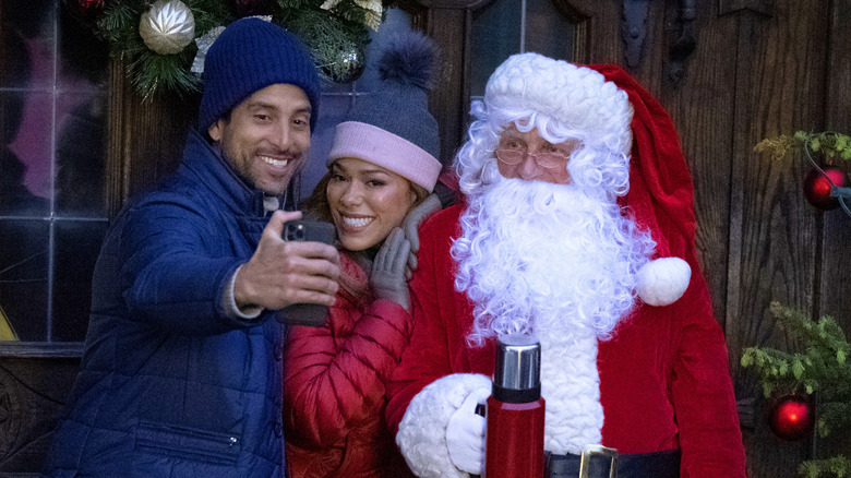 Adam Rodriguez, Jessica Camacho and Santa