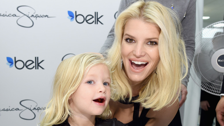 Jessica Simpson with her daughter