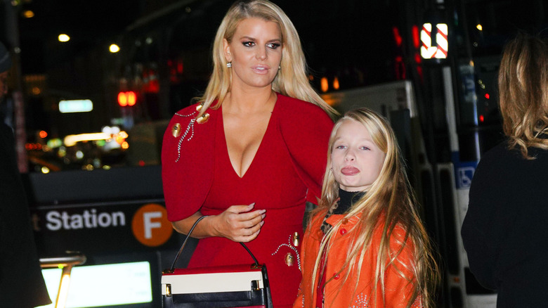 Jessica Simpson and her daughter