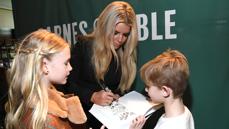 Jessica Simpson with her children
