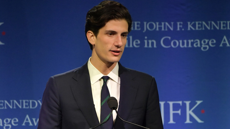 Jack Schlossberg giving a speech