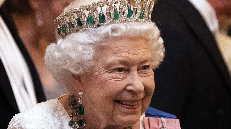 Queen Elizabeth smiling 