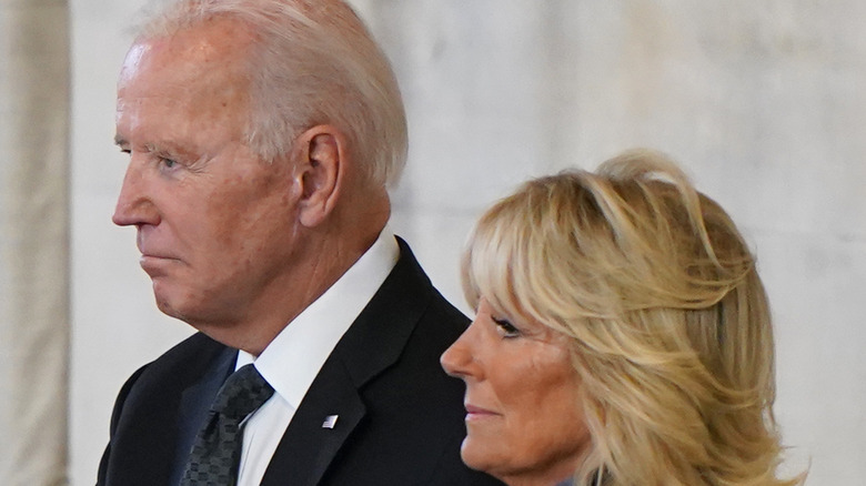 Joe and Jill Biden ahead of the Queen's funeral