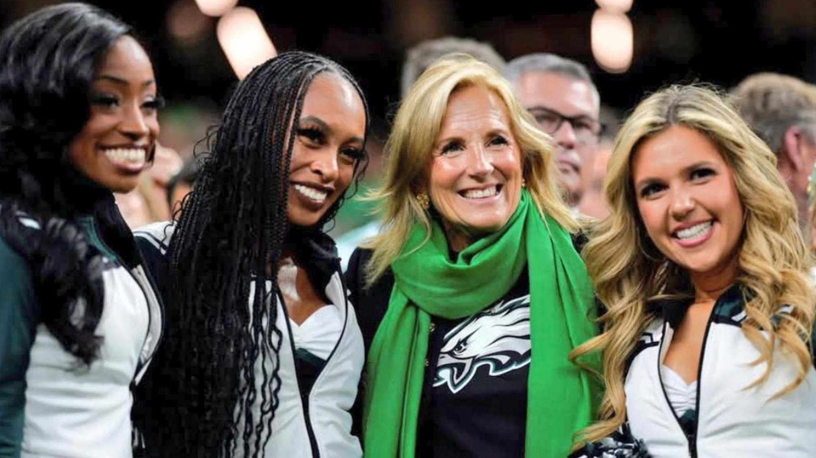 Jill Biden Is All Smiles Without Joe During Solo Super Bowl 2025 Appearance