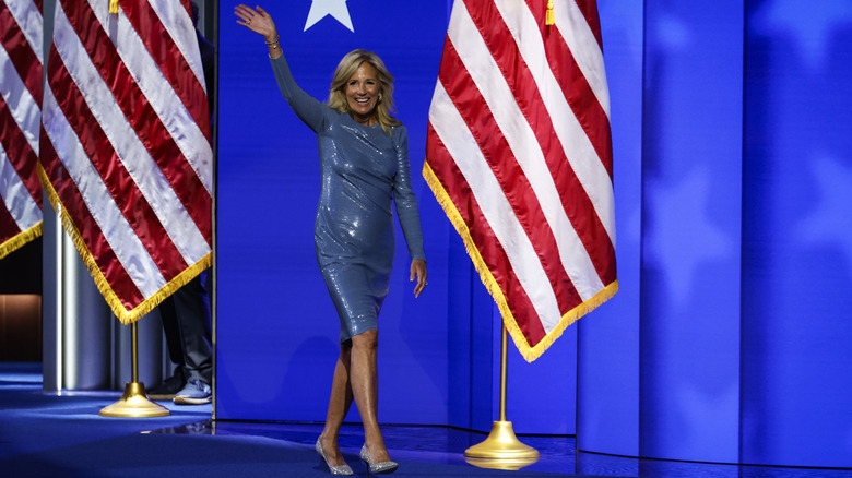 Jill Biden on stage at the 2024 DNC