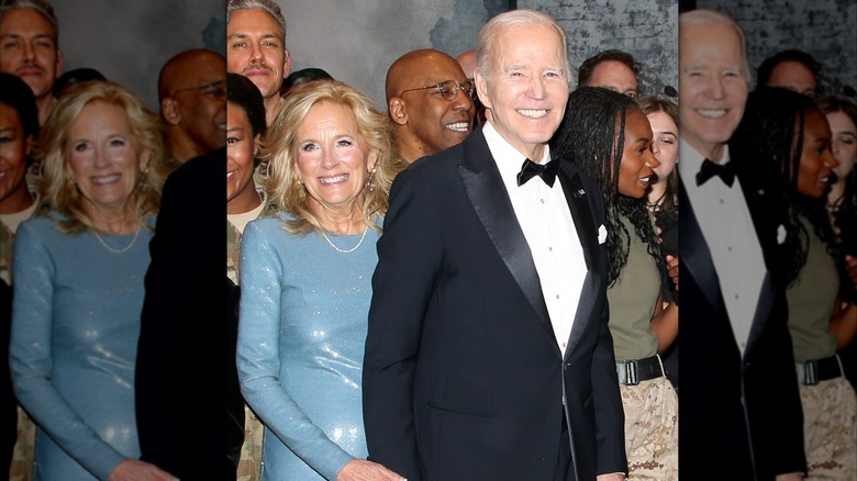 Jill Biden and Joe Biden at an event