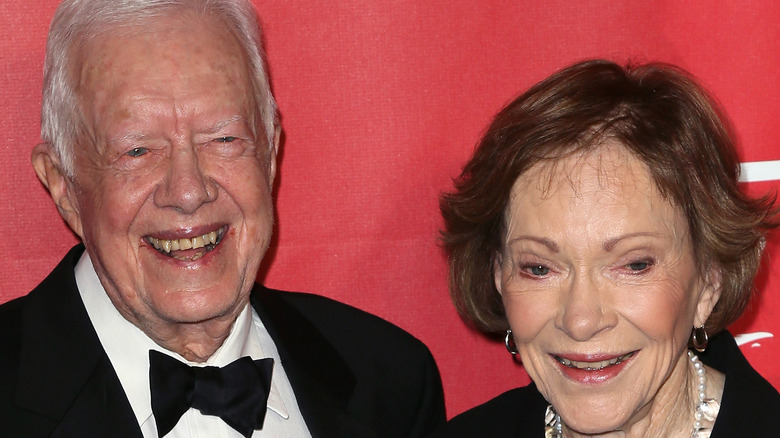 Jimmy and Rosalynn Carter on the red carpet