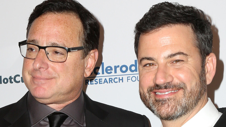 Bob Saget and Jimmy Kimmel smiling