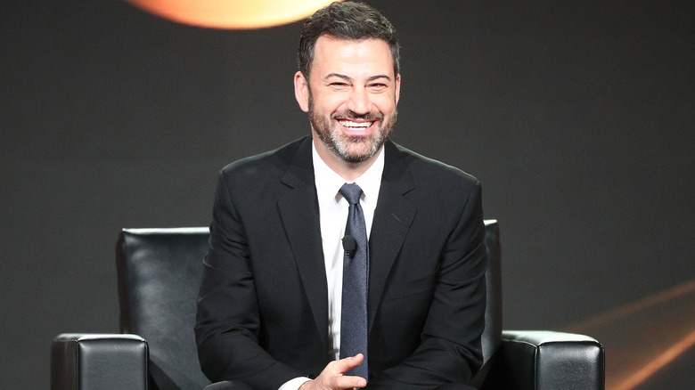 Jimmy Kimmel on stage at the 2018 Winter Television Critics Association Press Tour