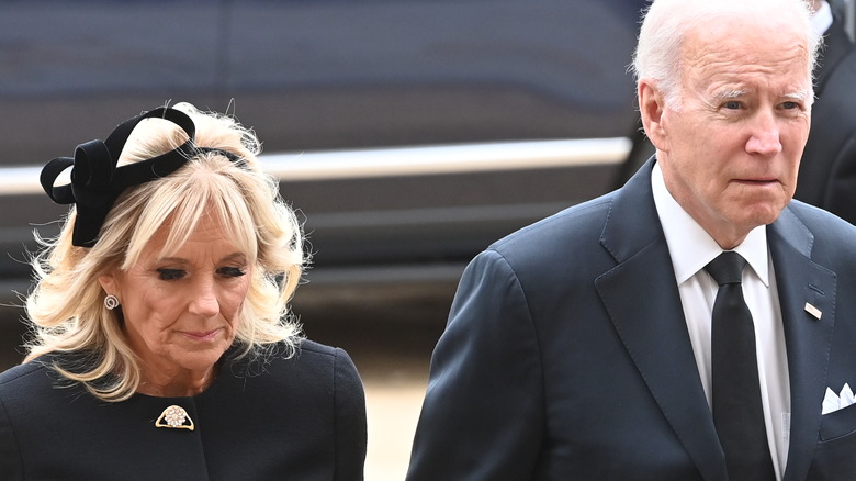 Joe and Jill Biden at the queen's funeral