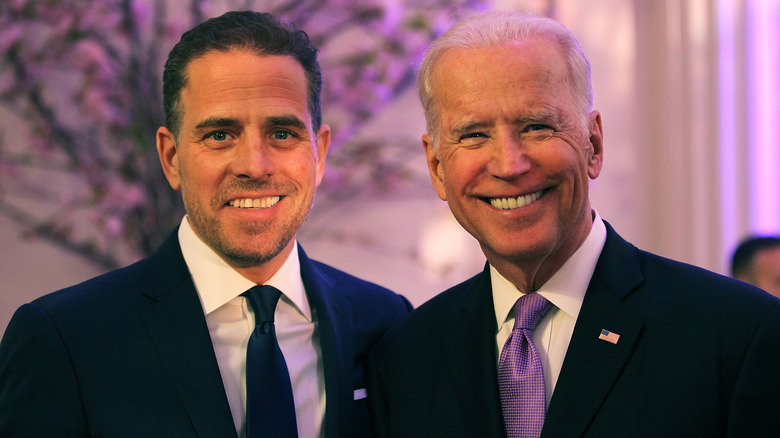 Hunter Biden and Joe Biden smiling