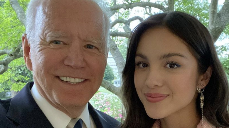 Joe Biden and Olivia Rodrigo