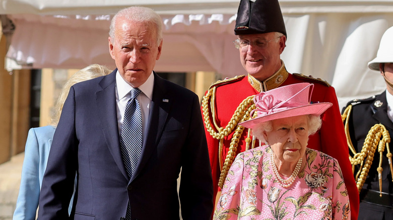 Joe Biden and Queen Elizabeth