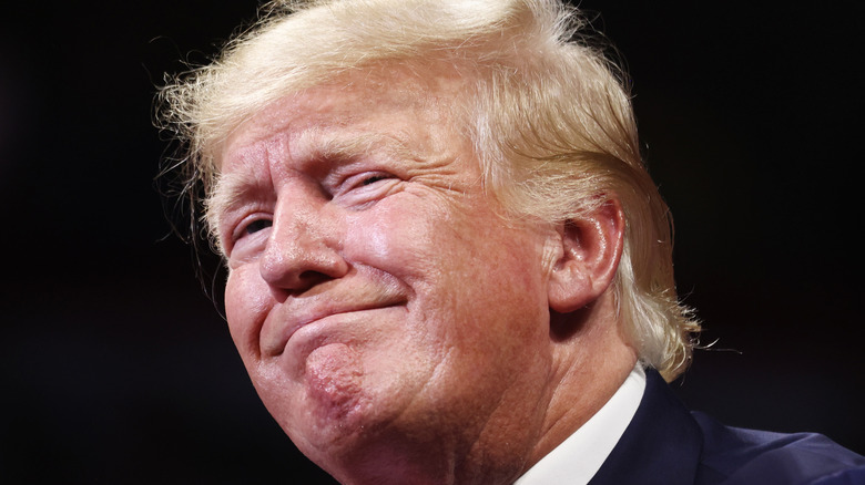 Donald Trump smirking 