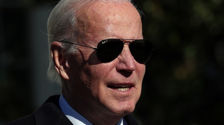 Joe Biden wearing aviator sunglasses