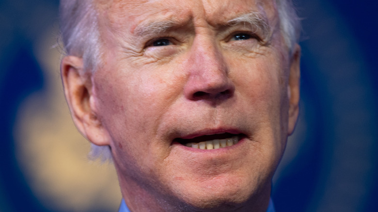 President Joe Biden looks concerned