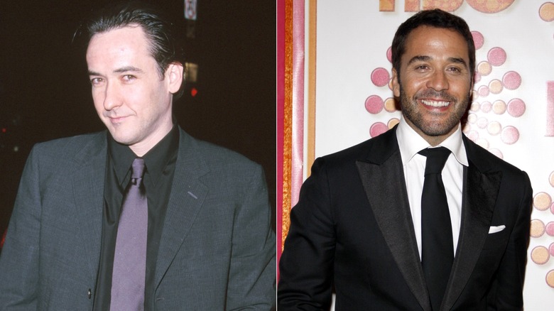 Split image of John Cusack smiling in 1999 and Jeremy Piven smiling in 2011.