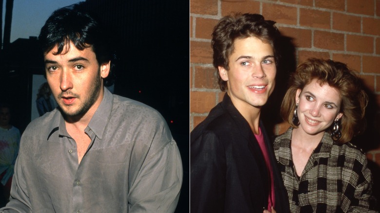 Half-and-half of John Cusack beside Rob Lowe and Melissa Gilbert