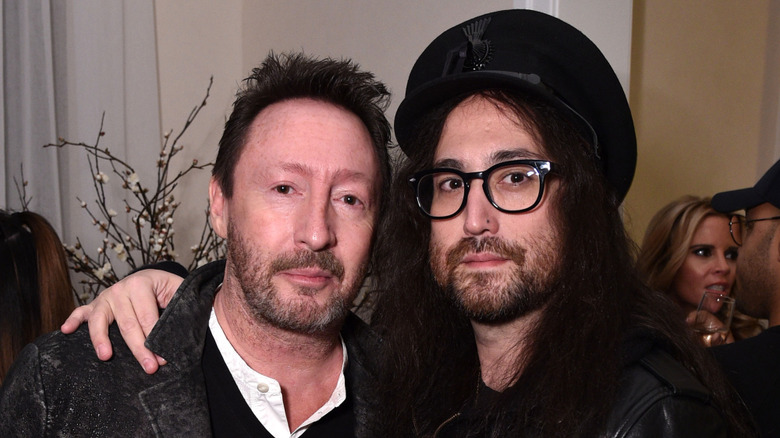 Julian Lennon and Sean Ono Lennon posing at a red carpet event