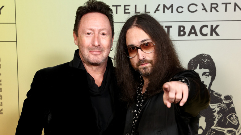 Julian Lennon and Sean Ono Lennon posing at a red carpet event