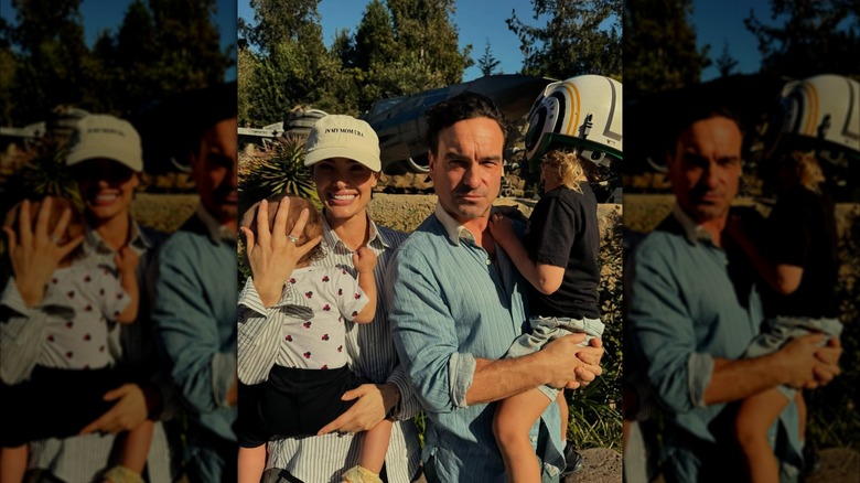 Johnny Galecki with his family at Disneyland