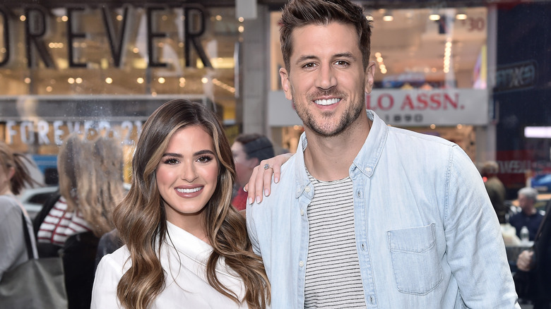 JoJo Fletcher and Jordan Rodgers smile