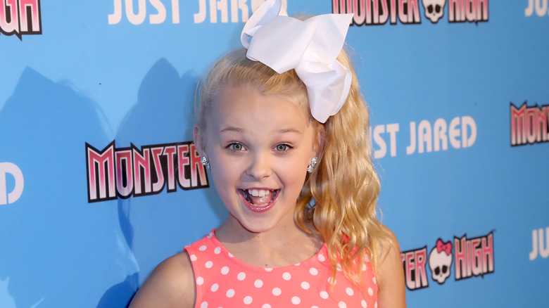 Young JoJo Siwa wearing hair bow