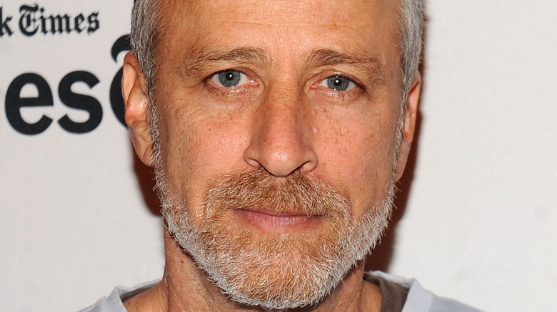 Jon Stewart poses