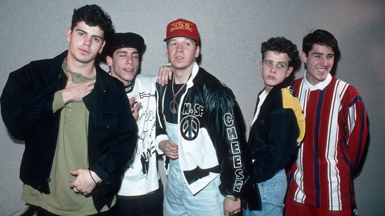 New Kids on the Block members posing for a photo