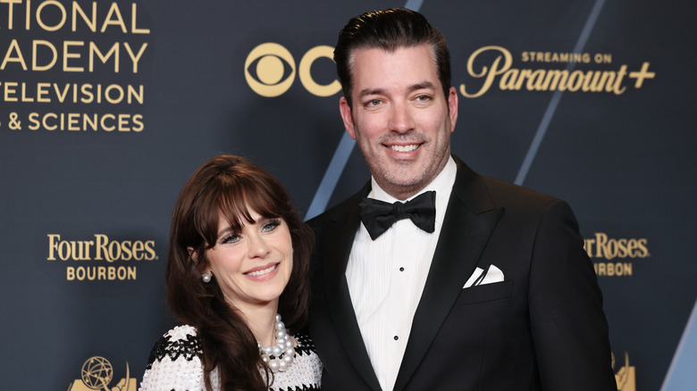 Jonathan Scott and Zooey Deschanel smiling