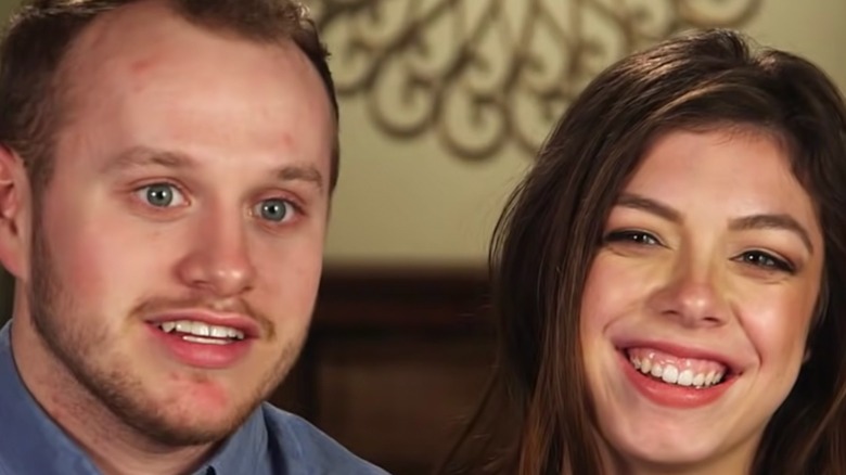 Josiah and Lauren Duggar speaking